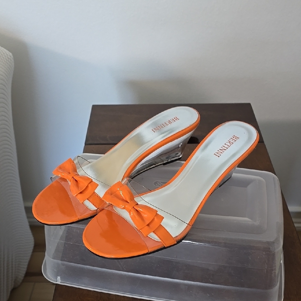 Women's Orange Slide Sandals